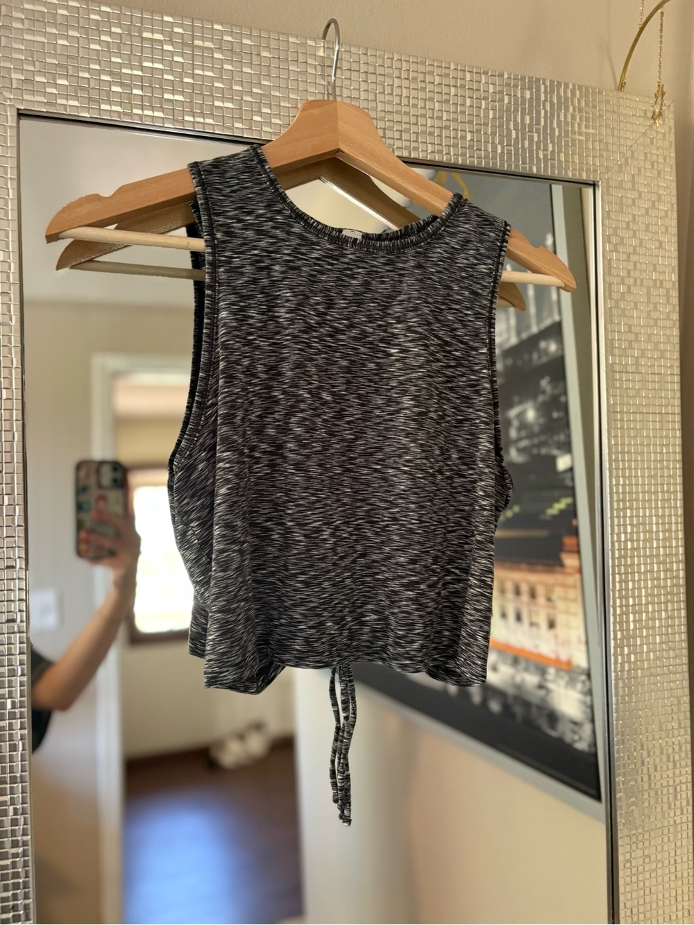 LuluLemon Sleeveless Heathered Gray Crop Tank Top